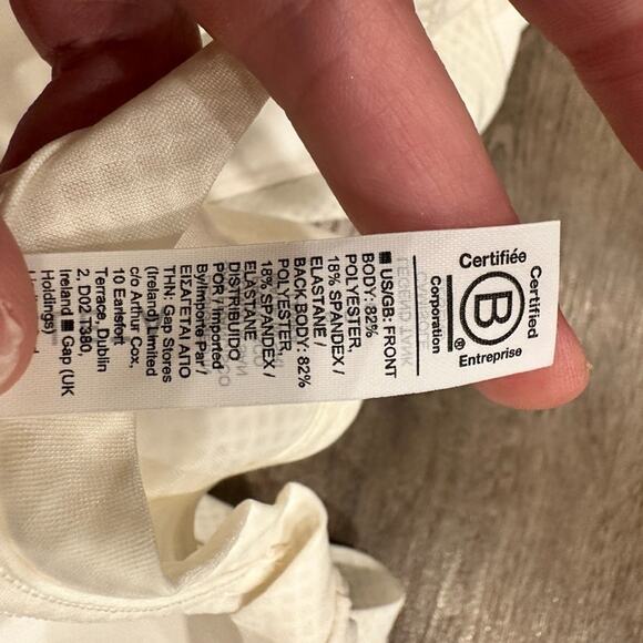 Athleta Legend Tank‎ Womens Small Cream White Racerback Athletic Allyson Fenix - Picture 5 of 7